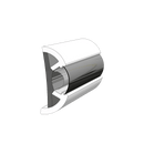 TACO Marine 2-1/2" X 1" Large Suproflex Rub Rail 100' Grey V11-9970GRD100D - Essenbay Marine