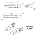 TACO Marine Armrest Straight Assembly (Pair) - Essenbay Marine