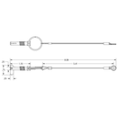 TACO Marine Toggle Pin w/ 6" Lanyard & Tab SS F13-0107T (Pair) - Essenbay Marine