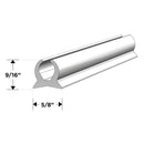 TACO Marine Rigid Vinyl Flex Track Artic White 5' (5 Foot Stick) - Essenbay Marine