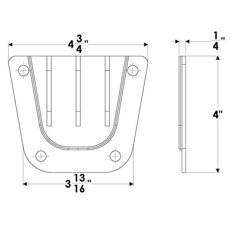 TACO Marine Table Column Wedge Plate F40-0018WHC-A - Essenbay Marine