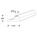 TACO Marine Rigid Vinyl Welt Awning Track 90 Degree V25-9632WHA18 Artic White (6 Feet) 6' - Essenbay Marine