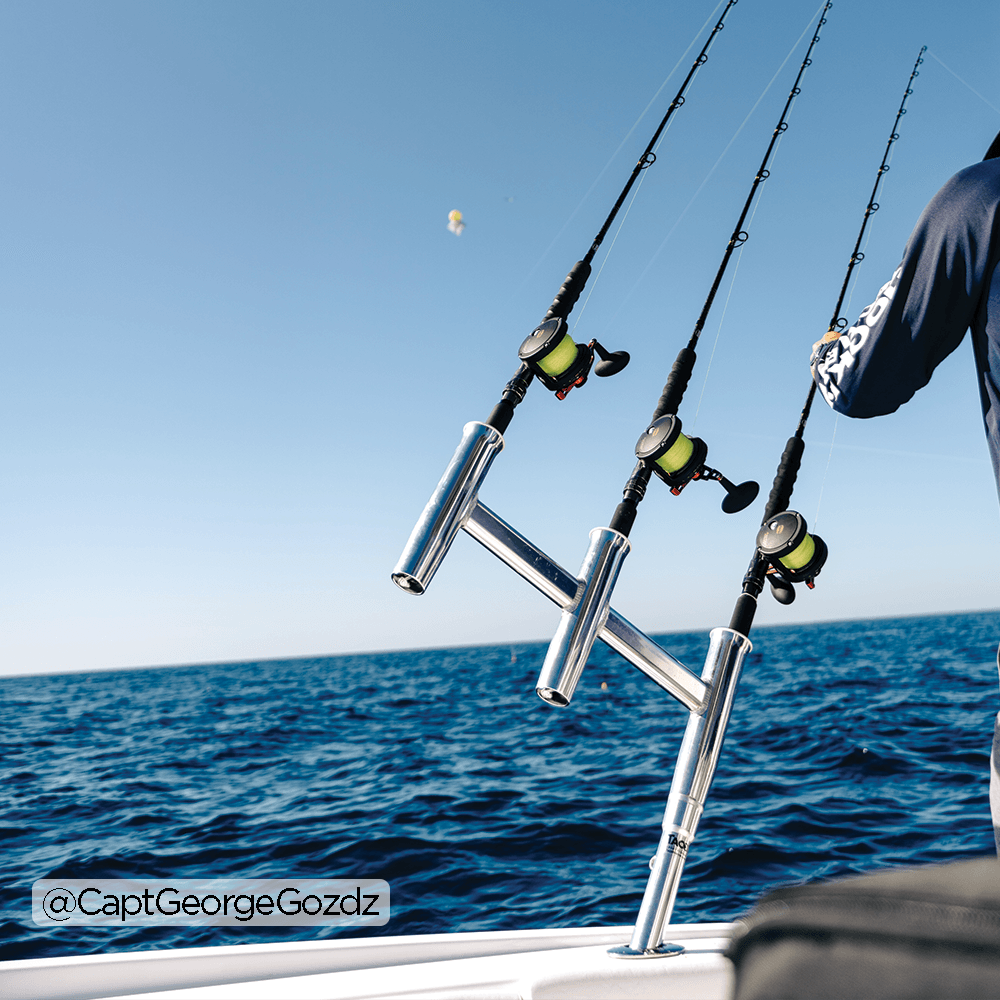 trident fishing rod holder TACO Marine Deluxe Trident Rod Holder Offset F31-0781– Essenbay Marine