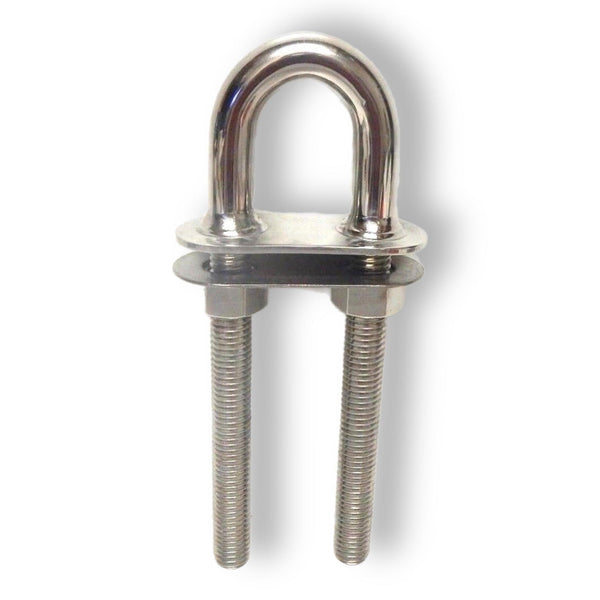 Marine Hardware Bow Stern Eye U-bolt 8" X 2" 5/8" Diameter 2" Spread SSRI2871S1 - Essenbay Marine