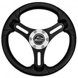 Schmitt Wheel 13" Torcello Lite Black Spoke Chrome Cap - Polyurethane PU061101-02 - Essenbay Marine