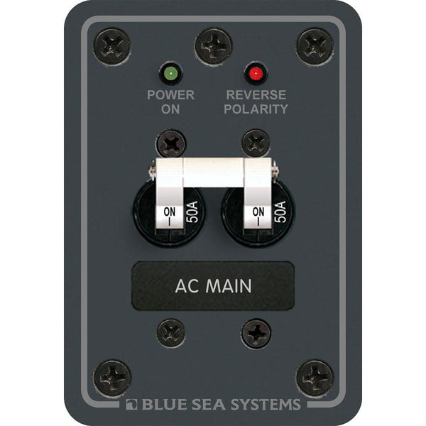Blue Sea 8079 AC Main Only Circuit Breaker Panel - White Switches [8079] - Essenbay Marine