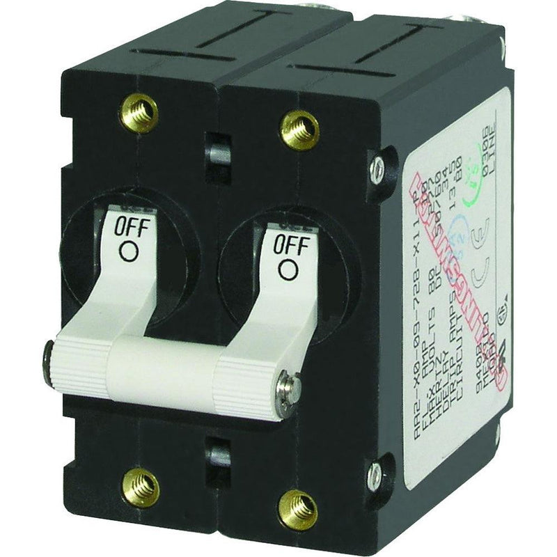 Blue Sea 7233 A-Series Double Pole Toggle - 10AMP - White [7233] - Essenbay Marine