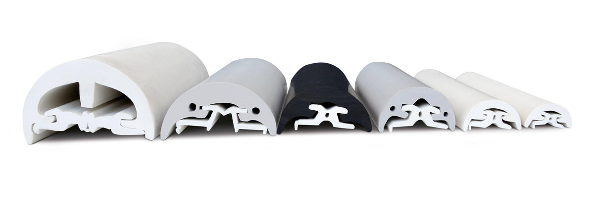 Tessilmare Radial Boat Rub Rail Kit - 1-5/8" X 52' PVC Fender With Caps, Cold-Fit Installation, No Heating
