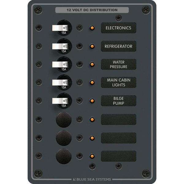 Blue Sea 8023 DC 8 Position Circuit Breaker - White Switches [8023] - Essenbay Marine