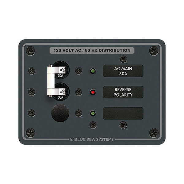 Blue Sea 8029 AC Main +1 Position Breaker Panel - White Switches [8029] - Essenbay Marine