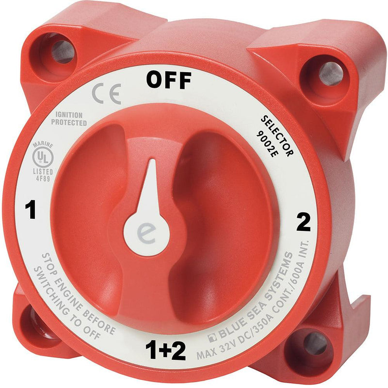 Blue Sea 9002e e-Series Battery Switch Selector w/Alternator Field Disconnect [9002E] - Essenbay Marine