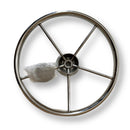 Marine Hardware 13" x 2.38" Rise 10° 5 Spoke SS Steering Wheel SSSW13.00X2.38 - Essenbay Marine