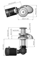 Maxwell Vetus RC10 Vertical Windlasses RC10-10 12V Capstan - Essenbay Marine