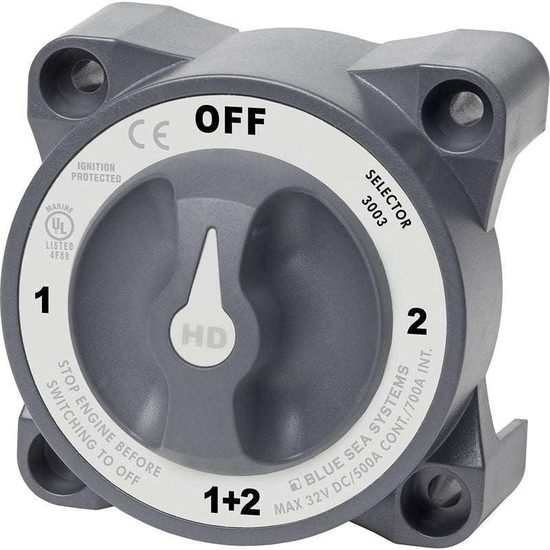 Blue Sea 3003 HD-Series Battery Switch Selector w/Alternator Field Disconnect [3003] - Essenbay Marine