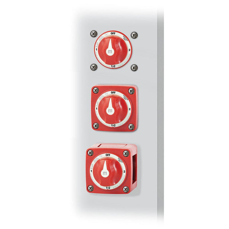 Blue Sea 6007 m-Series (Mini) Battery Switch Selector Four Position Red [6007] - Essenbay Marine
