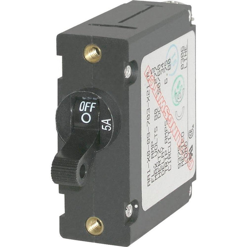 Blue Sea 7200 AC / DC Single Pole Magnetic World Circuit Breaker  -  5 Amp [7200] - Essenbay Marine