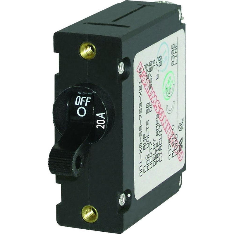 Blue Sea 7212 AC / DC Single Pole Magnetic World Circuit Breaker  -  20 Amp [7212] - Essenbay Marine