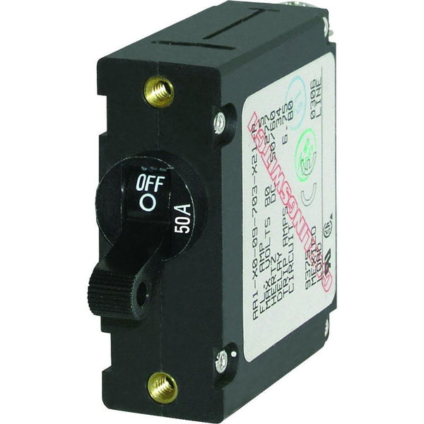 Blue Sea 7228 AC / DC Single Pole Magnetic World Circuit Breaker  -  50 Amp [7228] - Essenbay Marine