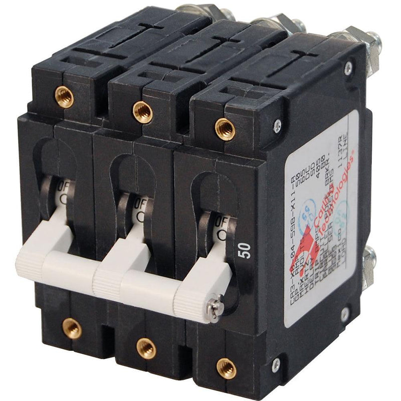 Blue Sea 7287 C-Series Triple Pole Circuit Breaker - 50A [7287] - Essenbay Marine