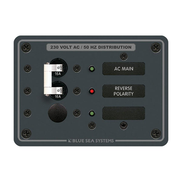 Blue Sea 8129 AC Main + Branch A-Series Toggle Circuit Breaker Panel (230V) - Main + 1 Position [8129] - Essenbay Marine