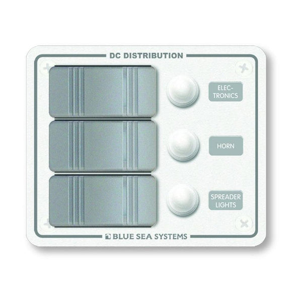 Blue Sea 8274 Water Resistant Panel - 3 Position - White - Vertical Mount [8274] - Essenbay Marine