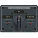 Blue Sea 8365 AC Rotary Switch Panel 65 Ampere 2 Positions + OFF, 2 Pole [8365] - Essenbay Marine