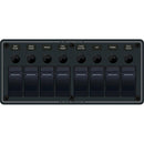 Blue Sea 8371 Water Resistant Panel - 8 Position - Black - Horizontal Mount [8371] - Essenbay Marine