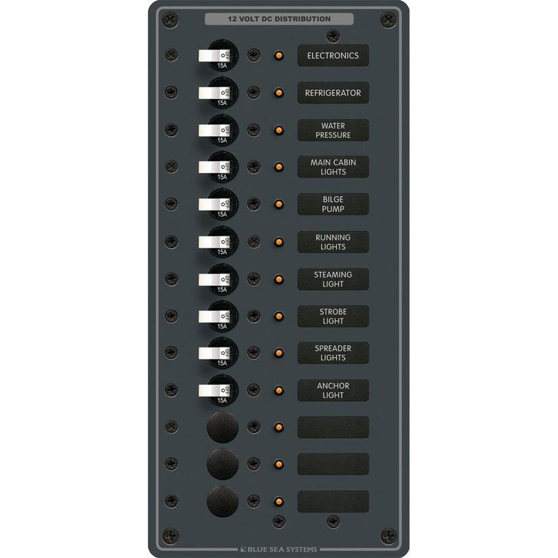 Blue Sea 8376 Panel DC 13 Position Vertical [8376] - Essenbay Marine