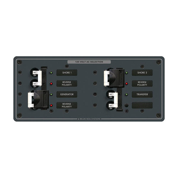 Blue Sea 8498 Breaker Panel - AC 3 Sources - White [8498] - Essenbay Marine