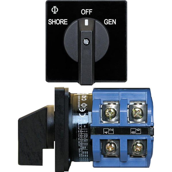 Blue Sea 9011 Switch, AV 120VAC 65A OFF +2 Positions [9011] - Essenbay Marine