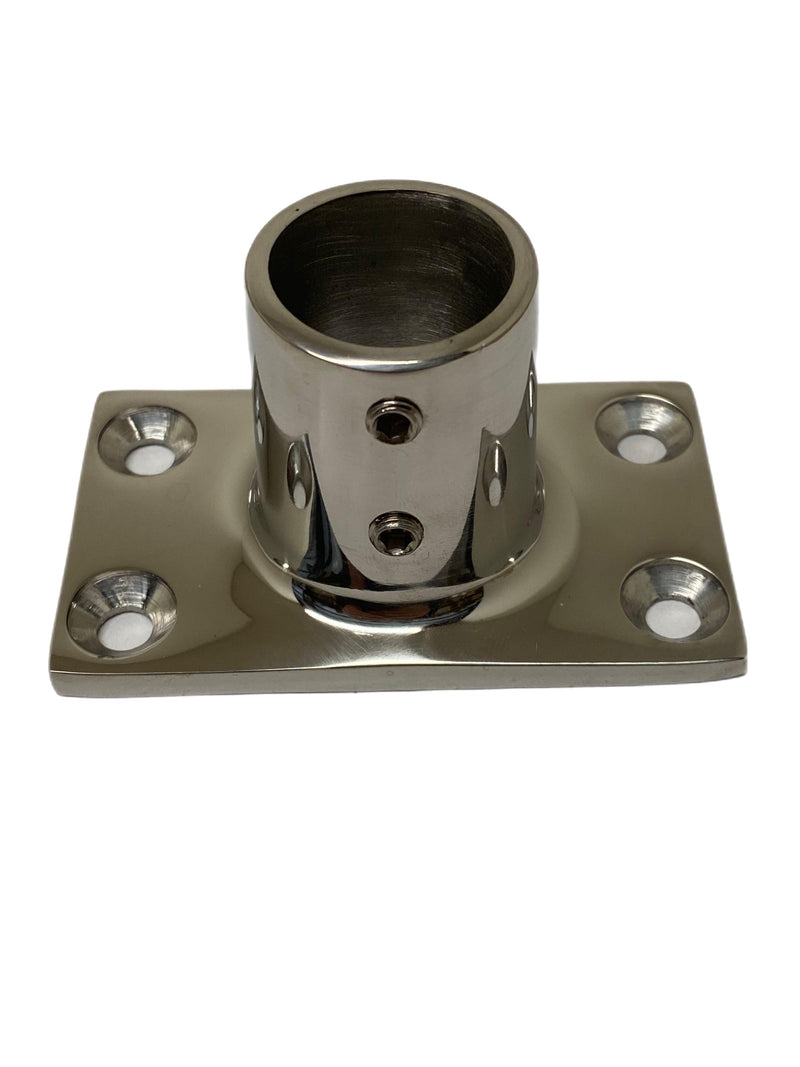 Marine Hardware Rail Fitting 1" 90 Degree Rectangle Base Rail Fitting SSFB66141 - Essenbay Marine