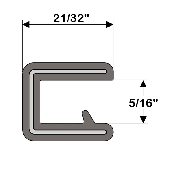 TACO Marine 250' Black Flex Trim 5/16" Opening X 5/8"  V30-1350B250 - Essenbay Marine