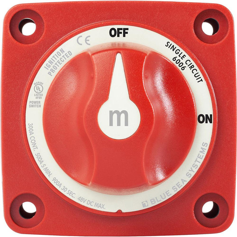 Blue Sea 6006 m-Series (Mini) Battery Switch Single Circuit ON/OFF Red [6006] - Essenbay Marine