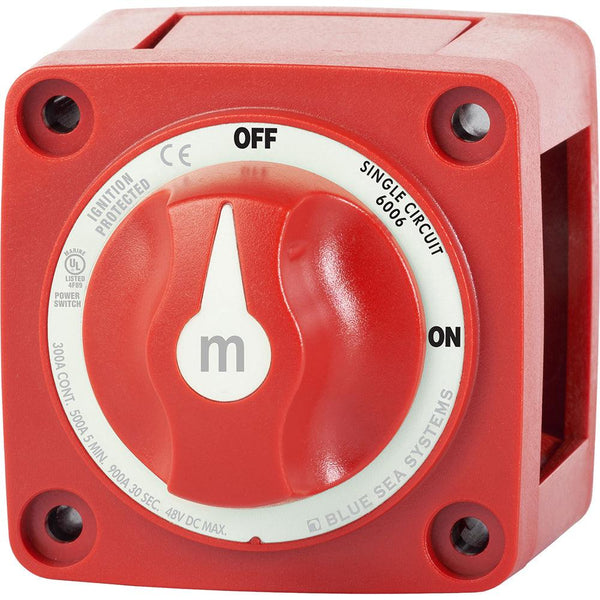 Blue Sea 6006 m-Series (Mini) Battery Switch Single Circuit ON/OFF Red [6006] - Essenbay Marine