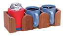 Whitecap Teak Three Mug Holder Rack Part 62410 - Essenbay Marine