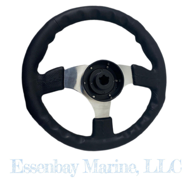 Schmitt Fantasy Wheel | 13.8" - Polished Spoke - 3/4" Tapered Shaft | PU016101 - Essenbay Marine