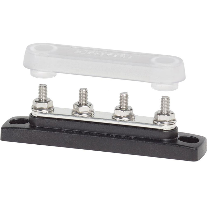 Blue Sea 2315 MiniBus 100 Ampere Common BusBar 4 x 10-32 Stud Terminal with Cover [2315] - Essenbay Marine