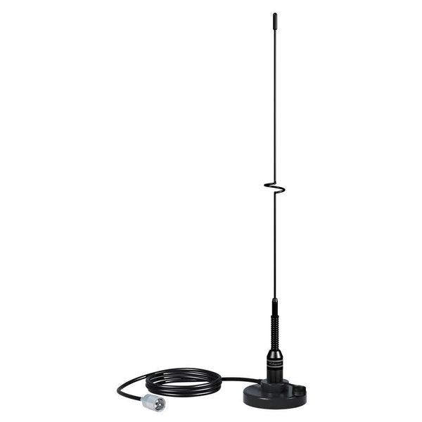 Shakespeare VHF 19" 5218 Black SS Whip Antenna - Magnetic Mount [5218] - Essenbay Marine