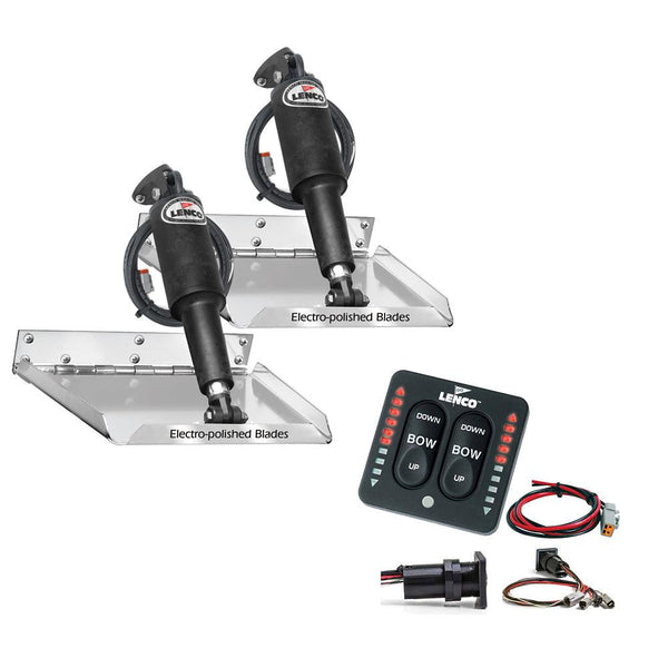 Lenco 16" x 12" Standard Performance Trim Tab Kit w/LED Indicator Switch Kit 12V [RT16X12I] - Essenbay Marine