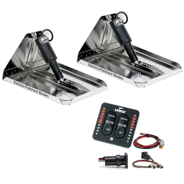 Lenco 18" x 14" Heavy Duty Performance Trim Tab Kit w/LED Indicator Switch Kit 12V [RT18X14HDI] - Essenbay Marine