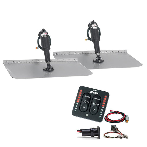 Lenco 12" x 12" Standard Trim Tab Kit w/LED Integrated Switch Kit 12V [15109-103] - Essenbay Marine
