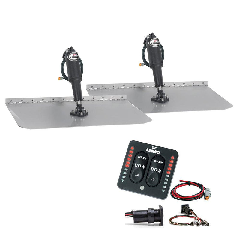 Lenco 12" x 24" Standard Trim Tab Kit w/LED Indicator Switch Kit 12V [TT12X24I] - Essenbay Marine