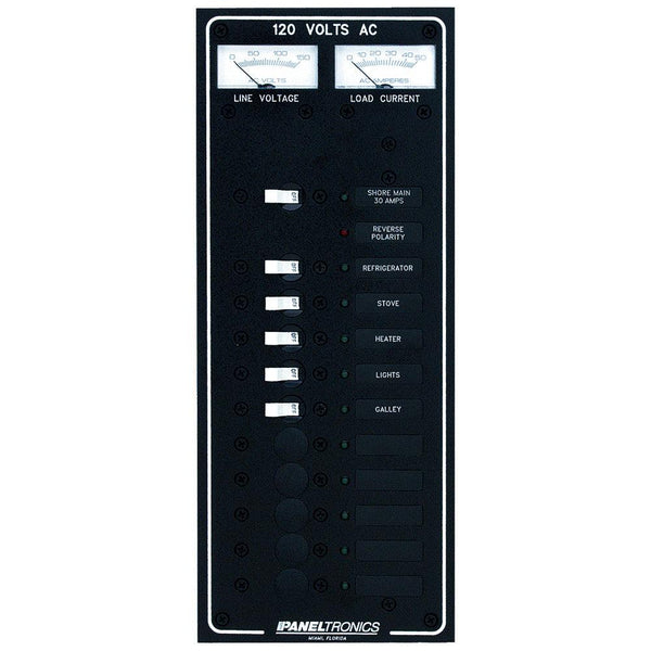 Paneltronics Standard AC 10 Position Breaker Panel & Main w/LED [9972320B] - Essenbay Marine