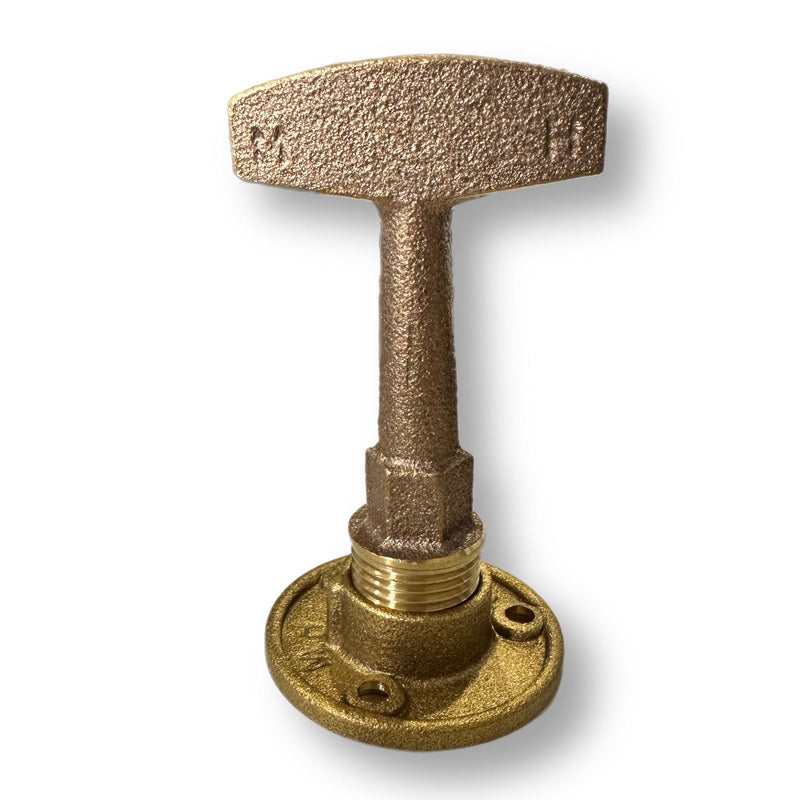 Marine Hardware Bronze 1/2" T-Handle Garboard Drain w/ 2" Flange GARB0.500-T - Essenbay Marine