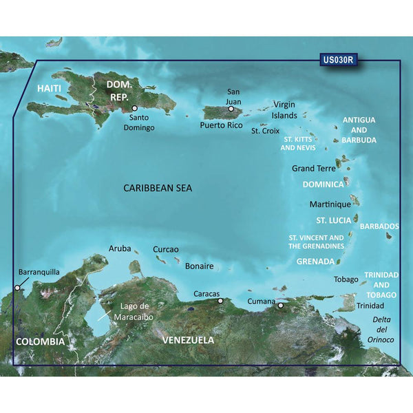 Garmin BlueChart g3 Vision HD - VUS030R - Southeast Caribbean - microSD/SD [010-C0731-00] - Essenbay Marine