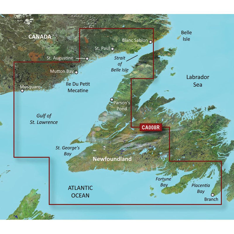 Garmin BlueChart g3 Vision HD - VCA008R - Newfoundland West - microSD/SD [010-C0694-00] - Essenbay Marine