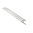 Lee's 18.5' Bright Silver Pole w/Black Spike Step Tube 1.5" [MX8718CR] - Essenbay Marine