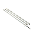 Lee's 12' MKII Bright Silver Pole w/Black Spike - 1 3/8" OD [AO8712CR] - Essenbay Marine