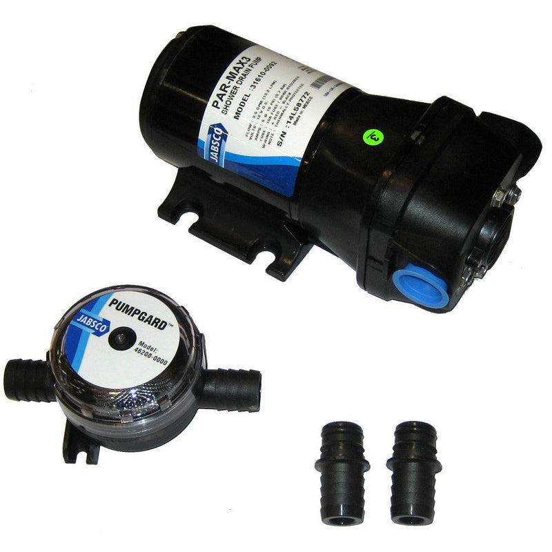 Jabsco PAR-Max 3 Shower Drain Pump 12V 3.5 GPM [31610-0092] - Essenbay Marine