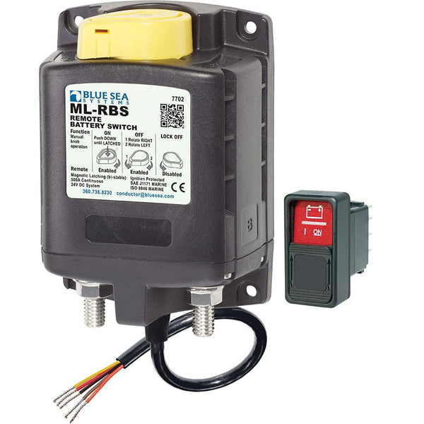 Blue Sea 7702 ML-Series Remote Battery Switch w/Manual Control 24V DC [7702] - Essenbay Marine